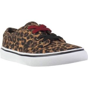 Faded Glory Women's Two Lace Canvas Shoe Size9 Leopard